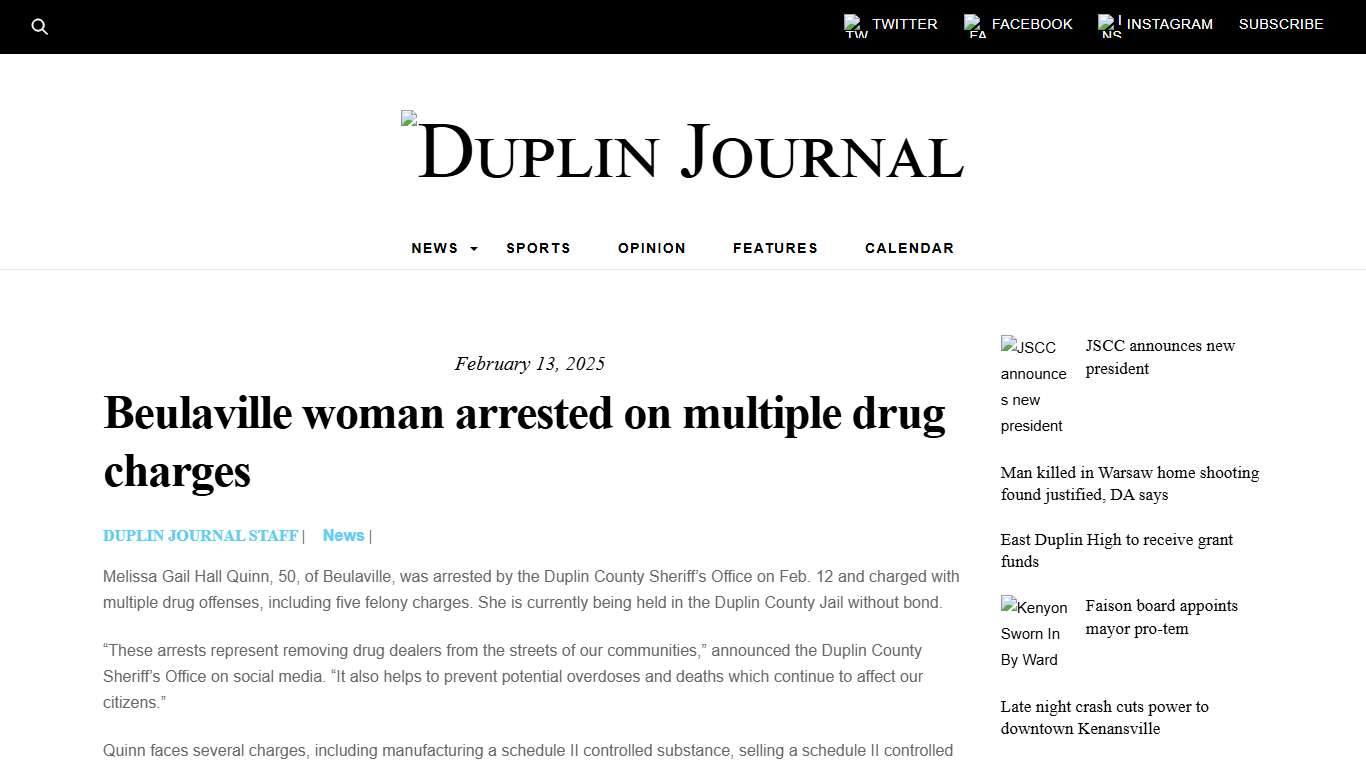 Beulaville woman arrested on multiple drug charges – Duplin Journal