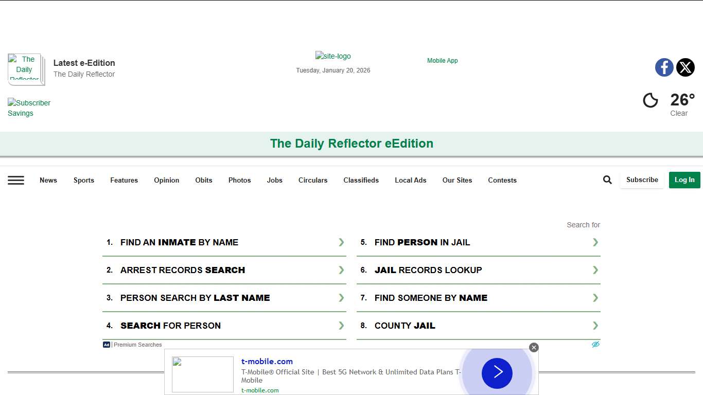 Jail Bookings | reflector.com